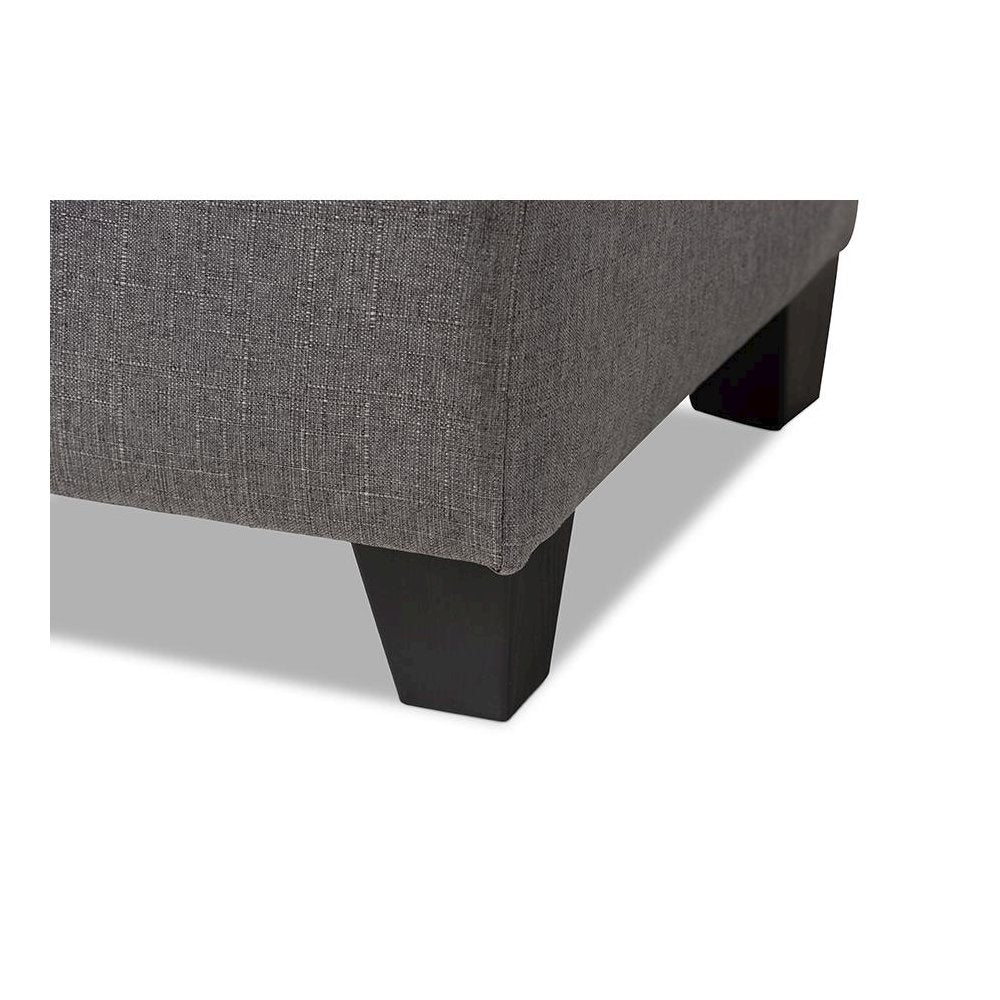 Michaela Modern and Contemporary Grey Fabric Upholstered Storage Ottoman
