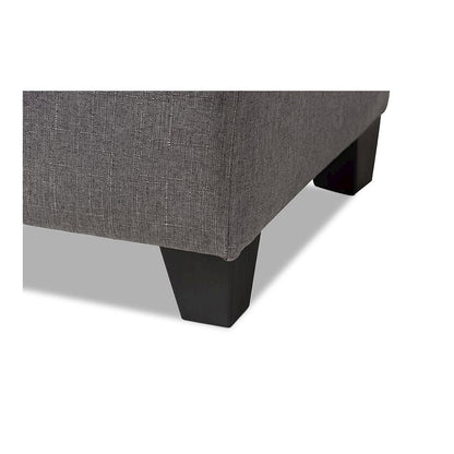 Michaela Modern and Contemporary Grey Fabric Upholstered Storage Ottoman