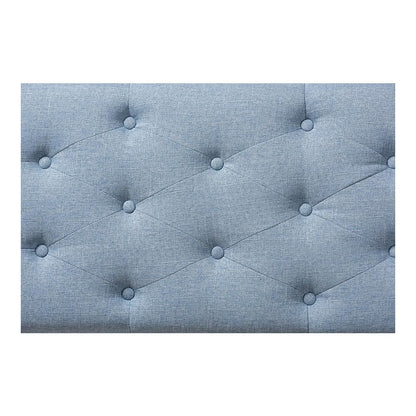 Michaela Modern and Contemporary Light Blue Fabric Upholstered Storage Ottoman