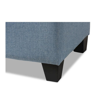 Michaela Modern and Contemporary Light Blue Fabric Upholstered Storage Ottoman
