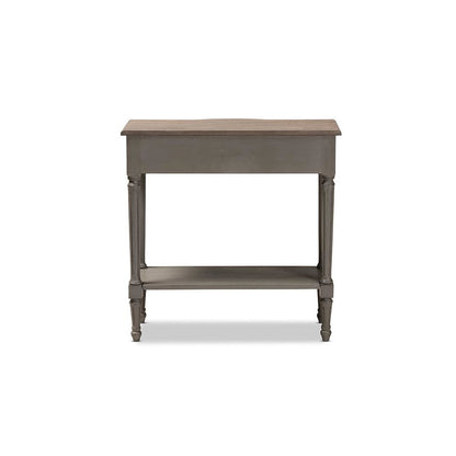 Baxton Studio Noelle French Provincial Gray Finished 1-Drawer Wood Console Table