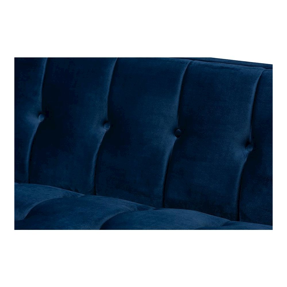 Button Tufted Gold Sofa with Gold-Tone Frame