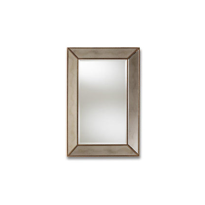 Antique Gold Finished Rectangular Accent Wall Mirror