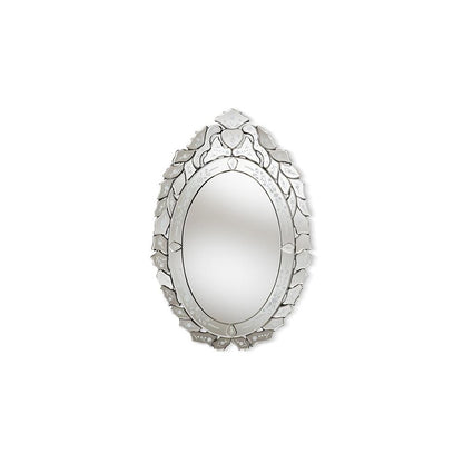 Livia Classic and Traditional Silver Finished Venetian Style Accent Wall Mirror