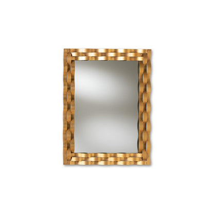 Antique Gold Finished Rectangular Accent Wall Mirror