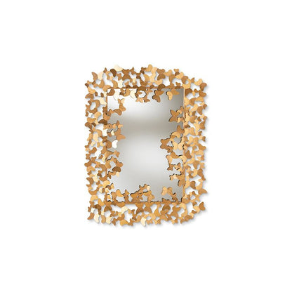 Antique Gold Finished Butterfly Accent Wall Mirror