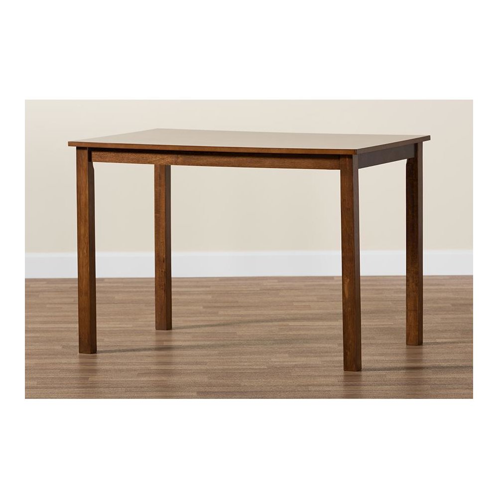 Baxton Studio Eveline Modern Walnut Brown Finished Wood 43-Inch Dining Table