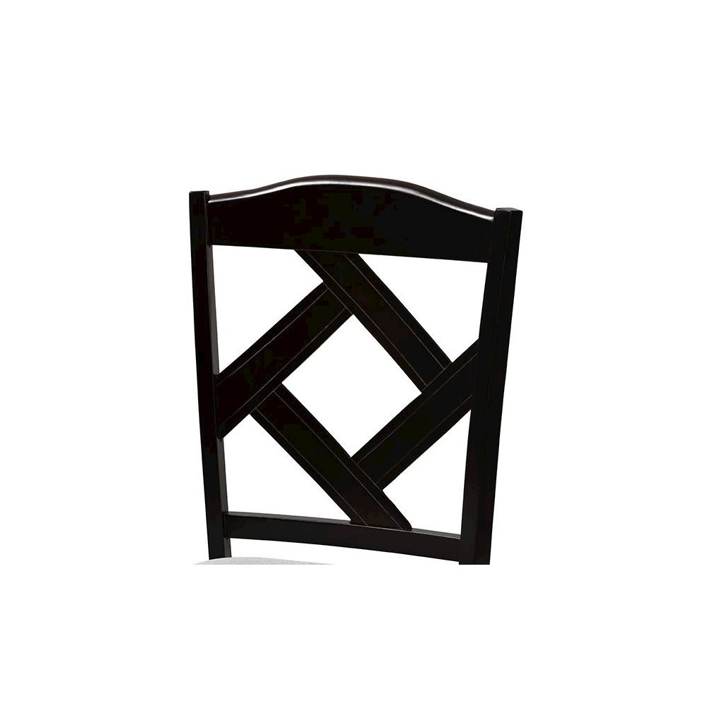 Dark Brown Finished Wood 5-Piece Dining Set