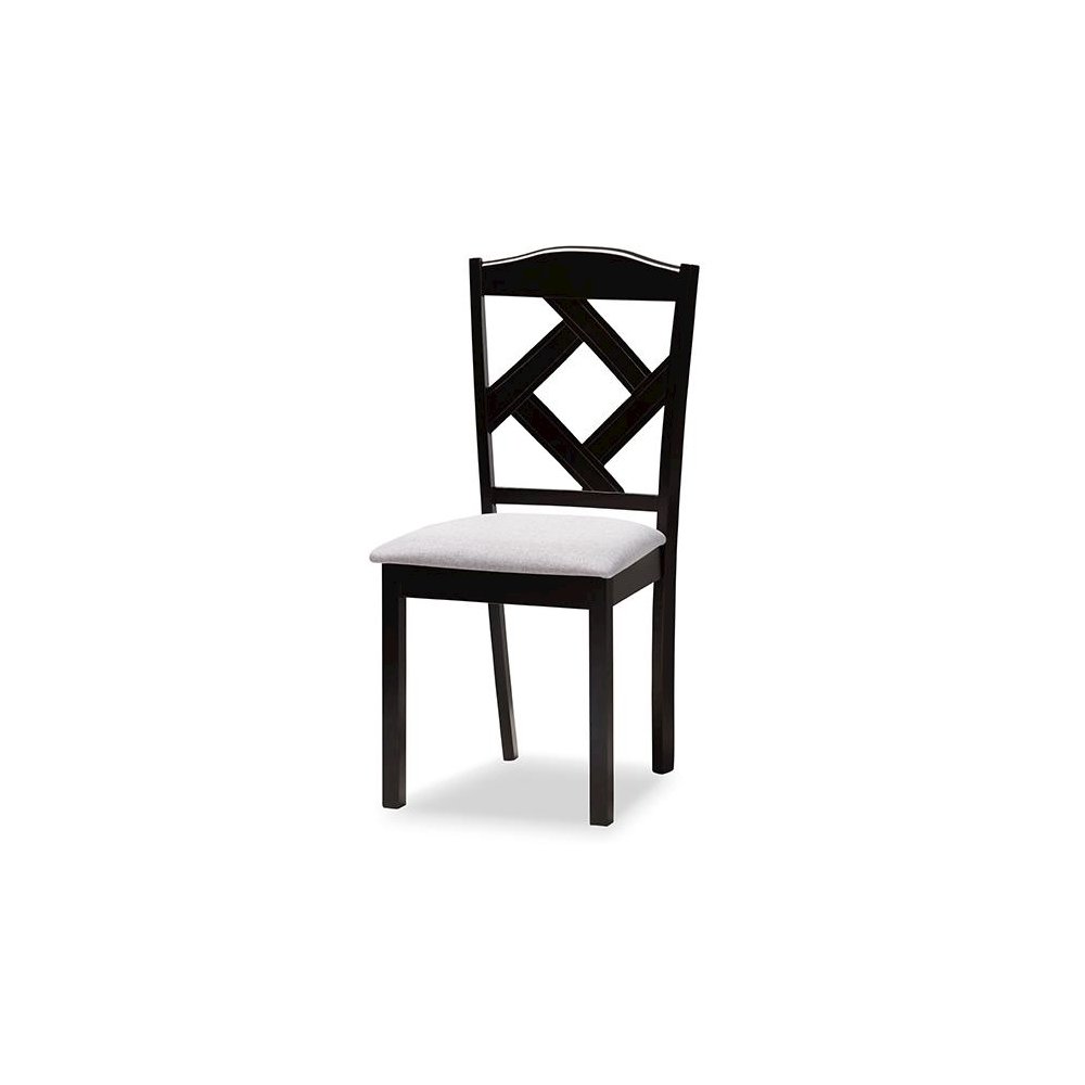 Dark Brown Finished Wood 5-Piece Dining Set