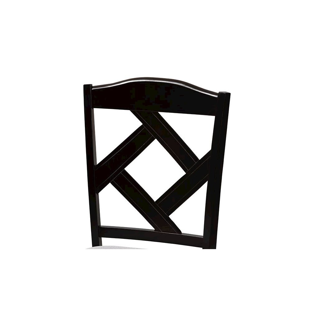 Dark Brown Finished Wood 5-Piece Dining Set