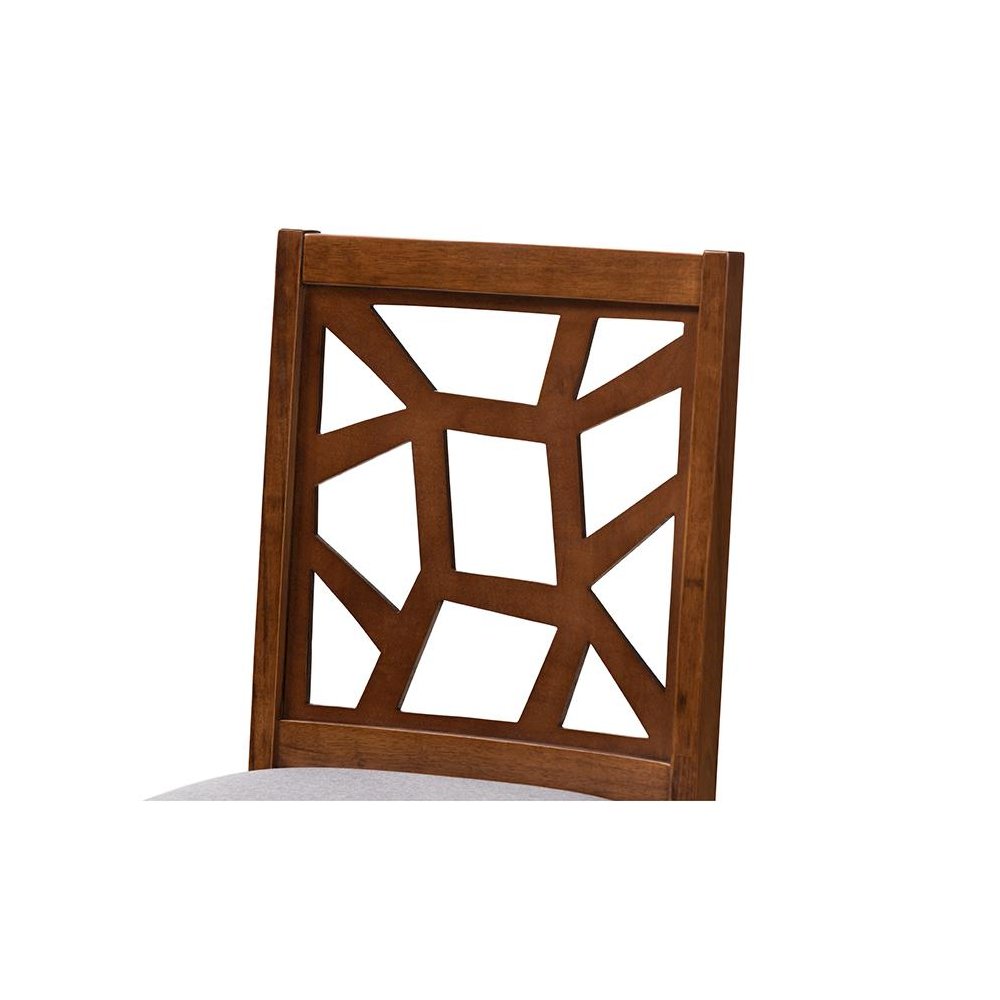 Walnut Brown Finished Dining Chair Set of 2