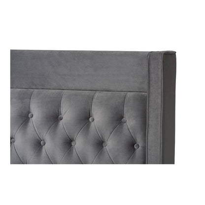 Queen Size Platform Bed with Gold-Finished Legs