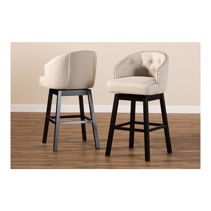Wood Swivel Bar Stool Set of 2