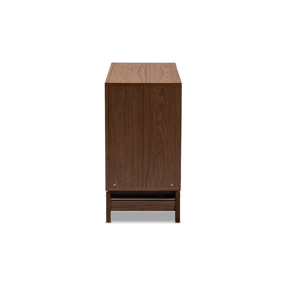 Baxton Studio Svante Mid-Century Modern Multicolor Finished Wood 6-Drawer Chest