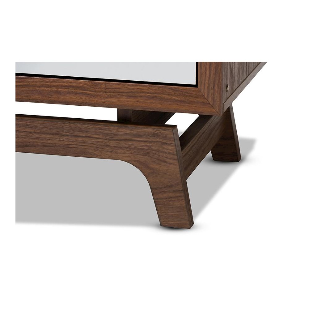 Baxton Studio Svante Mid-Century Modern Multicolor Finished Wood 6-Drawer Chest