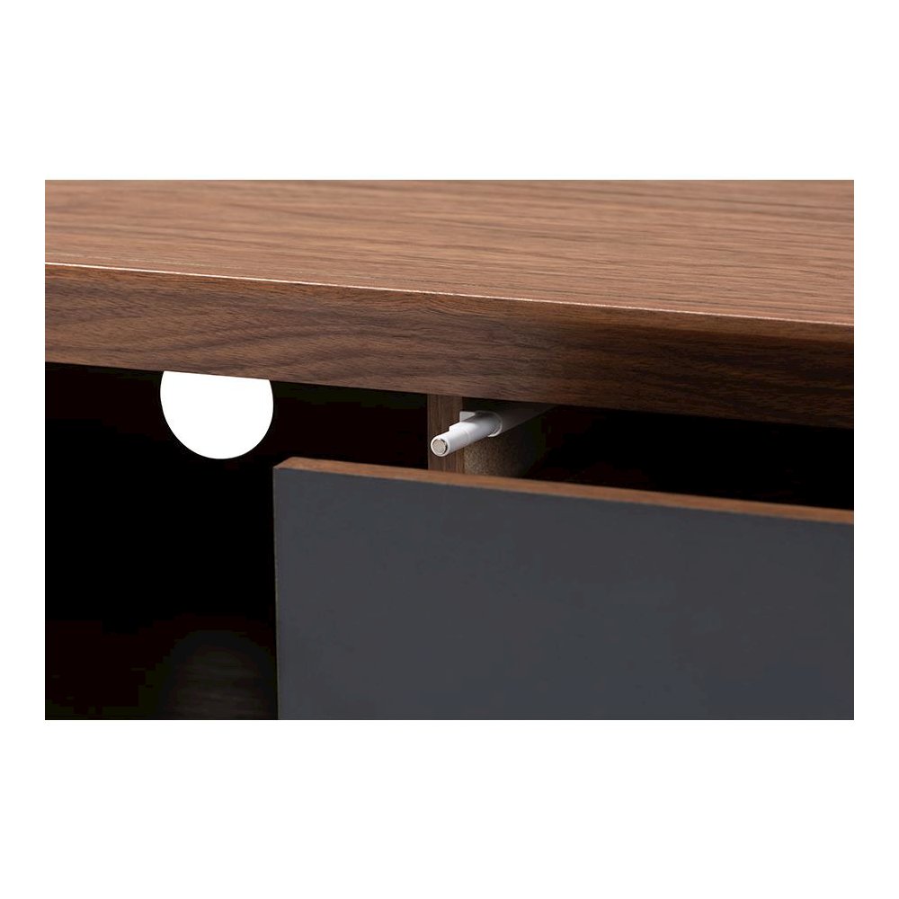Svante Mid-Century Modern Multicolor Finished Wood 3-Drawer TV Stand