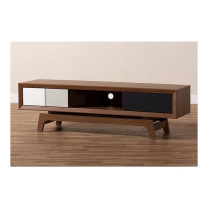 Svante Mid-Century Modern Multicolor Finished Wood 3-Drawer TV Stand