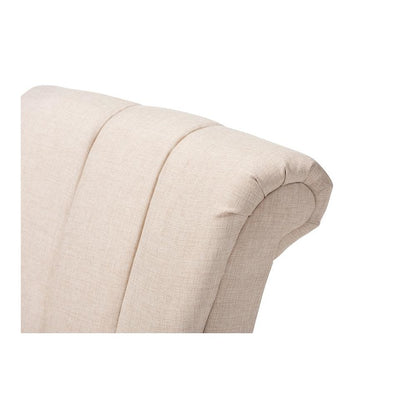 Rayner Modern and Contemporary Beige Fabric Upholstered Swivel Chair