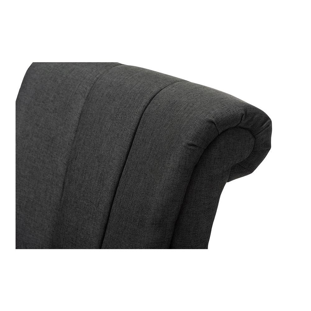 Rayner Modern and Contemporary Grey Fabric Upholstered Swivel Chair