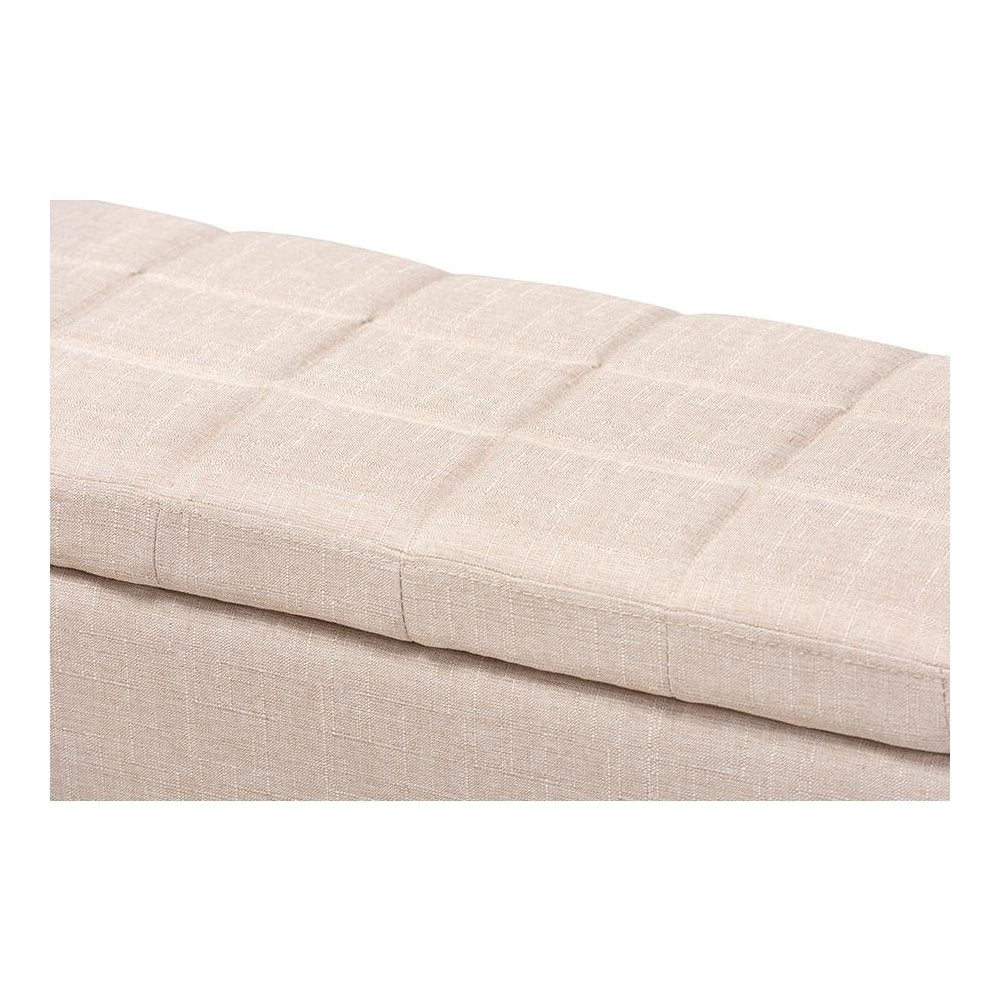 Fera Modern and Contemporary Beige Fabric Upholstered Storage Ottoman