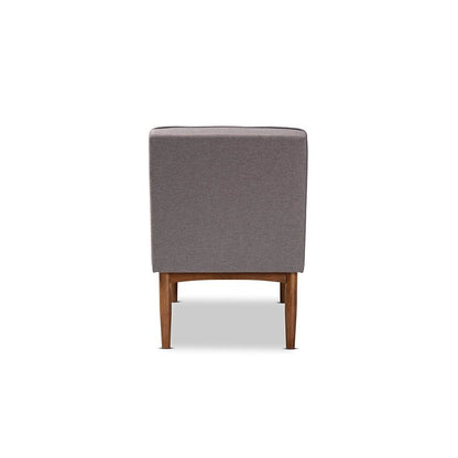 Baxton Studio Arvid Mid-Century Modern Gray Fabric Upholstered Wood Dining Chair