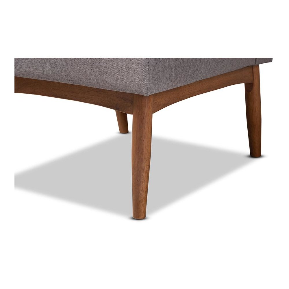 Baxton Studio Arvid Mid-Century Modern Gray Fabric Upholstered Wood Dining Chair