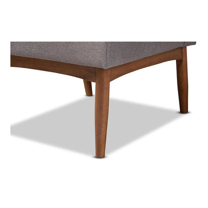 Baxton Studio Arvid Mid-Century Modern Gray Fabric Upholstered Wood Dining Chair
