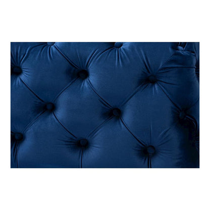 Gold Finished Button Tufted Bench Ottoman