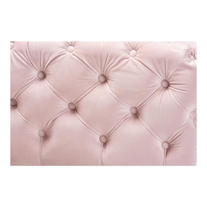 Gold Finished Button Tufted Bench Ottoman