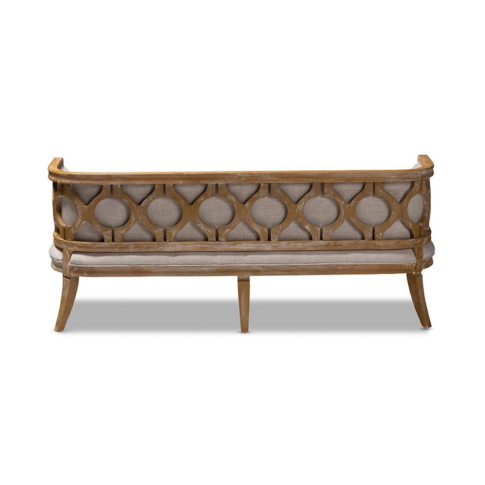 White-Washed Oak Wood Sofa