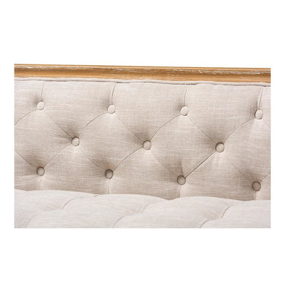 White-Washed Oak Wood Sofa