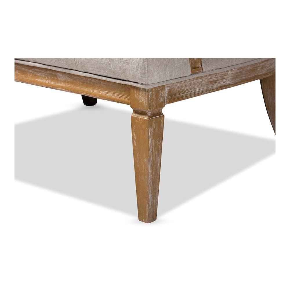 White-Washed Oak Wood Sofa