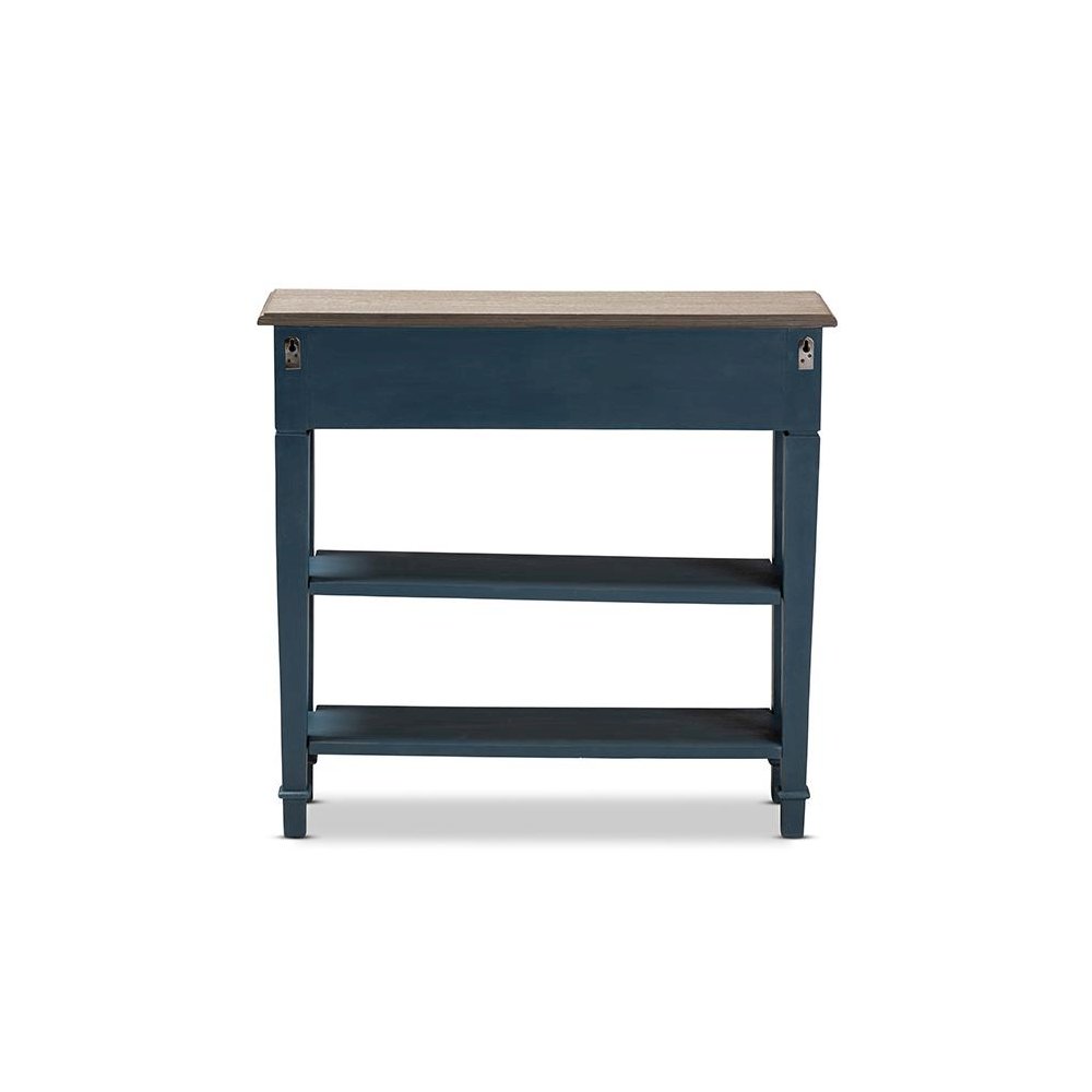 Dauphine French Provincial Blue Spruce Fiinished Wood Accent Console Table