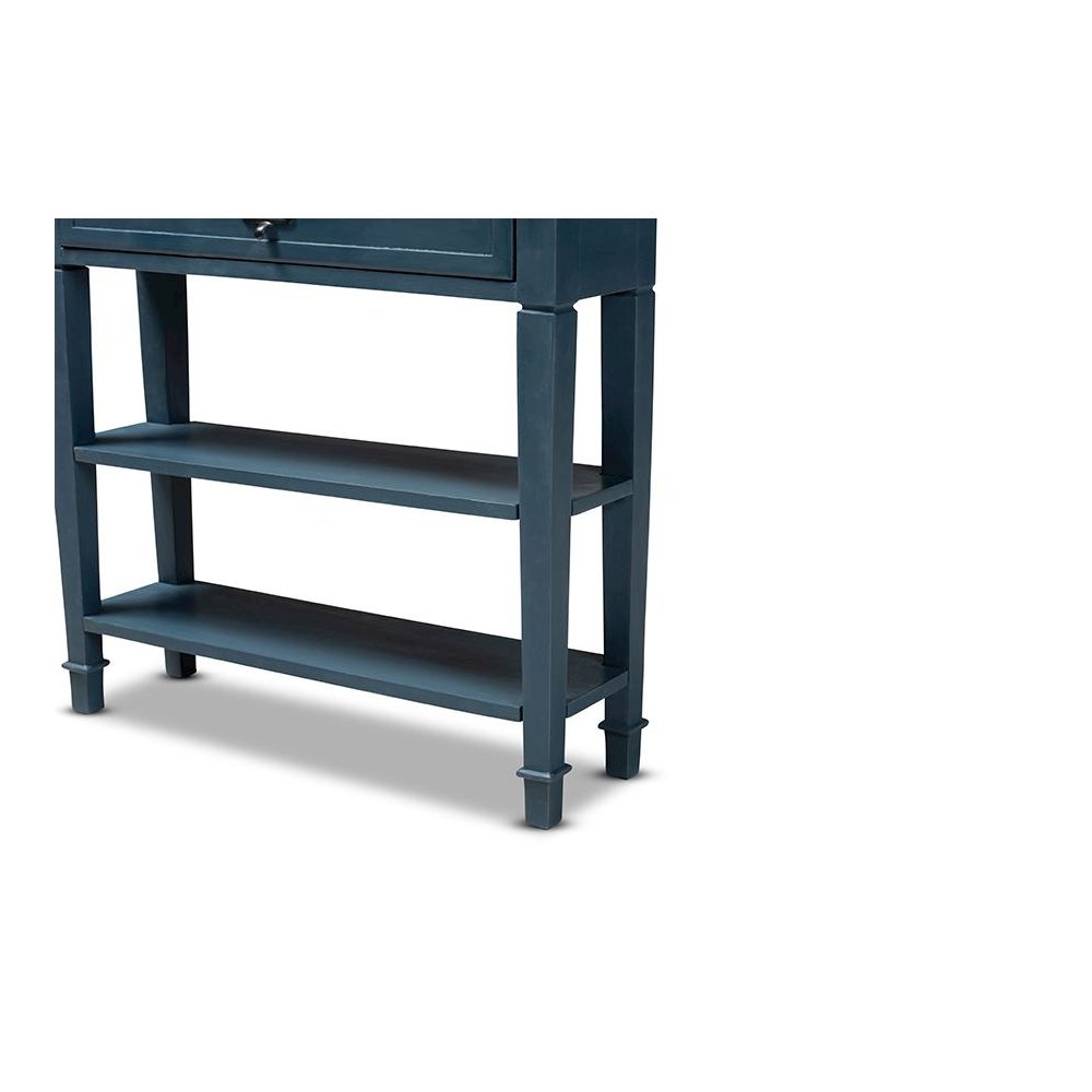 Dauphine French Provincial Blue Spruce Fiinished Wood Accent Console Table