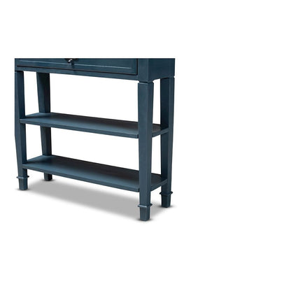 Dauphine French Provincial Blue Spruce Fiinished Wood Accent Console Table