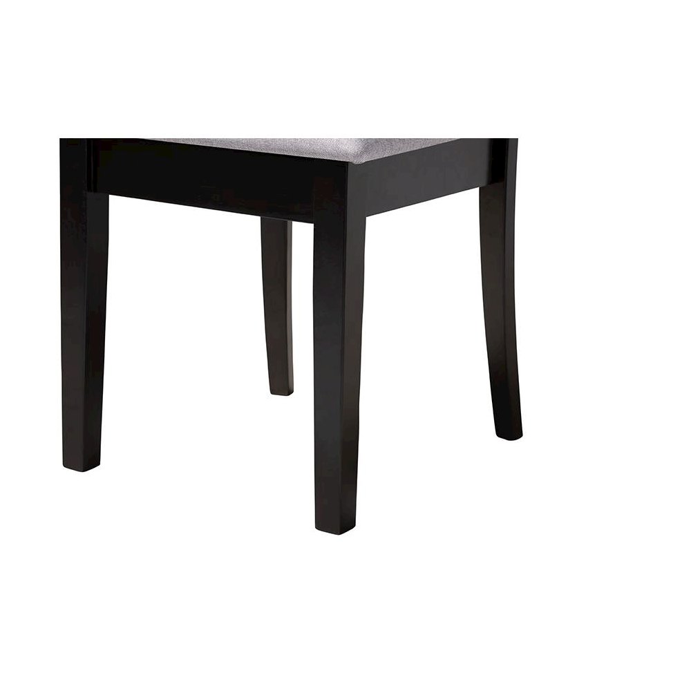 Nina Modern Grey Fabric and Espresso Brown Finished Wood 5-Piece Dining Set