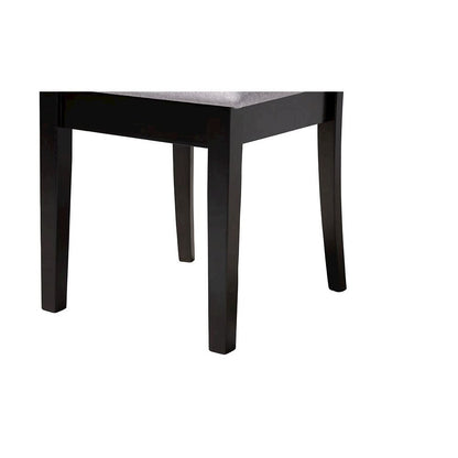 Nina Modern Grey Fabric and Espresso Brown Finished Wood 5-Piece Dining Set