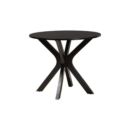 Norah Modern Sand Fabric and Dark Brown Finished Wood 5-Piece Dining Set