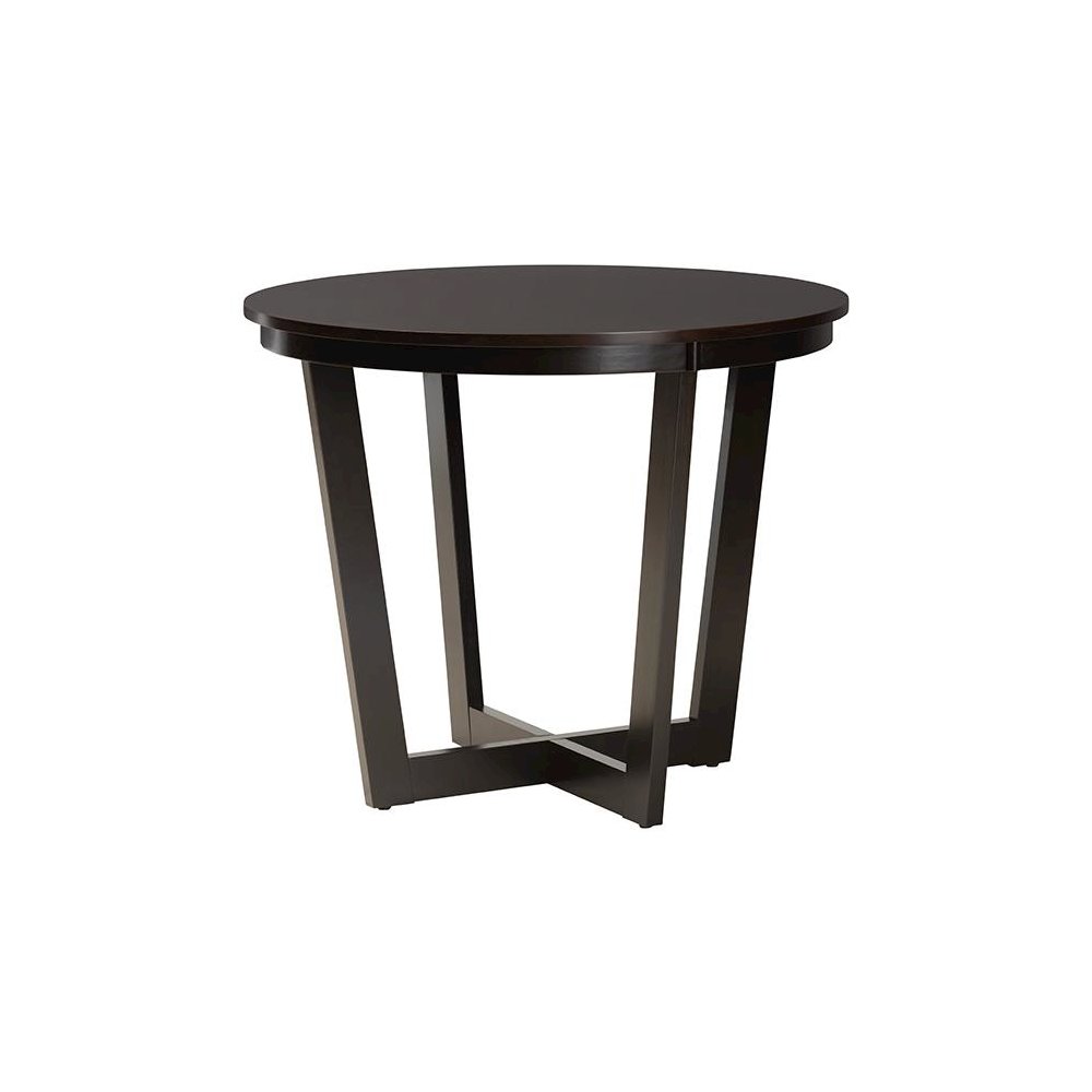 Alena Modern Sand Fabric and Dark Brown Finished Wood 5-Piece Dining Set