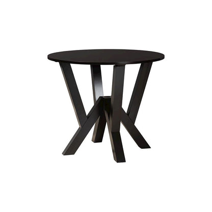 Elise Modern Sand Fabric and Dark Brown Finished Wood 5-Piece Dining Set