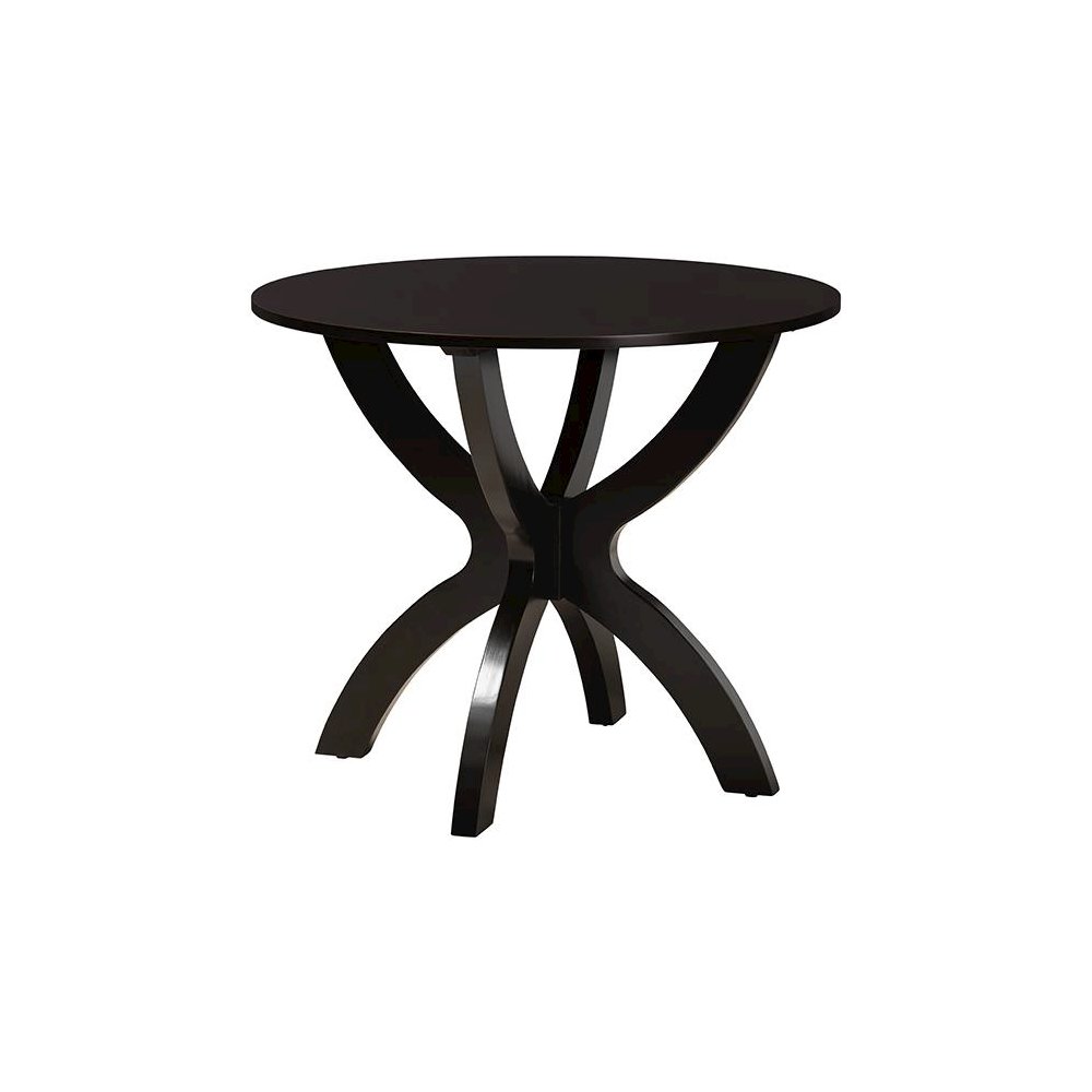 Edona Modern Sand Fabric and Walnut Brown Finished Wood 5-Piece Dining Set