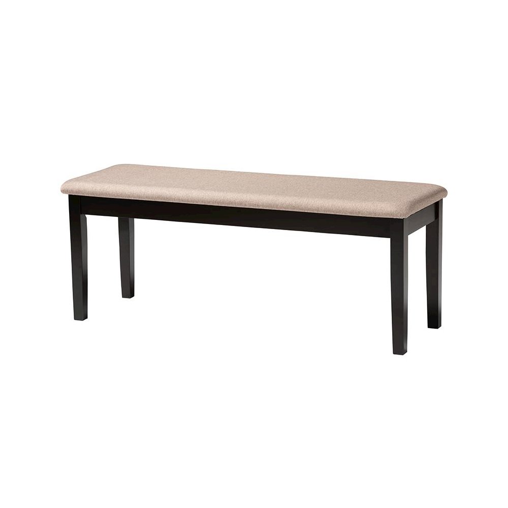 Gustavo Modern Sand Fabric and Walnut Brown Finished Wood 6-Piece Dining Set