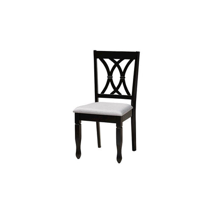 Maya Modern Grey Fabric and Espresso Brown Finished Wood 5-Piece Dining Set