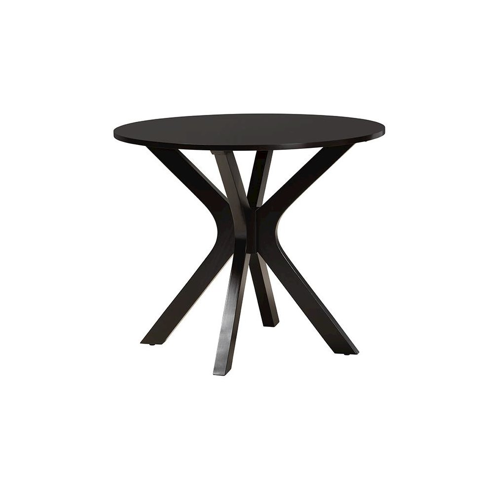Maya Modern Grey Fabric and Espresso Brown Finished Wood 5-Piece Dining Set