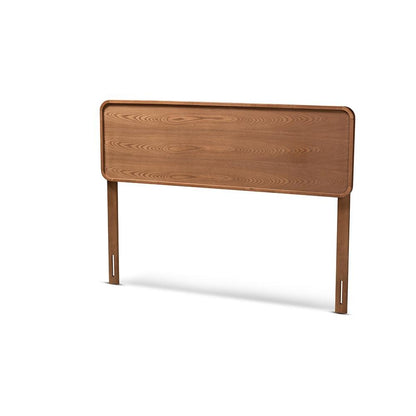 Mailene Mid-Century Modern Walnut Brown Finished Wood Full Size Headboard