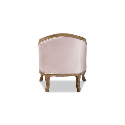 White-Washed Oak Wood Armchair