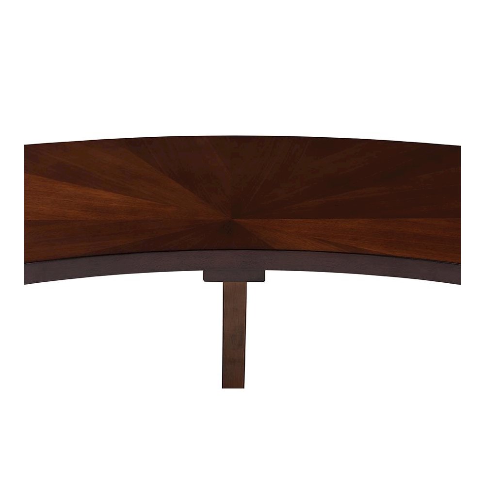 Baxton Studio Berlin Mid-Century Modern Walnut Finished Wood Curved Dining Bench