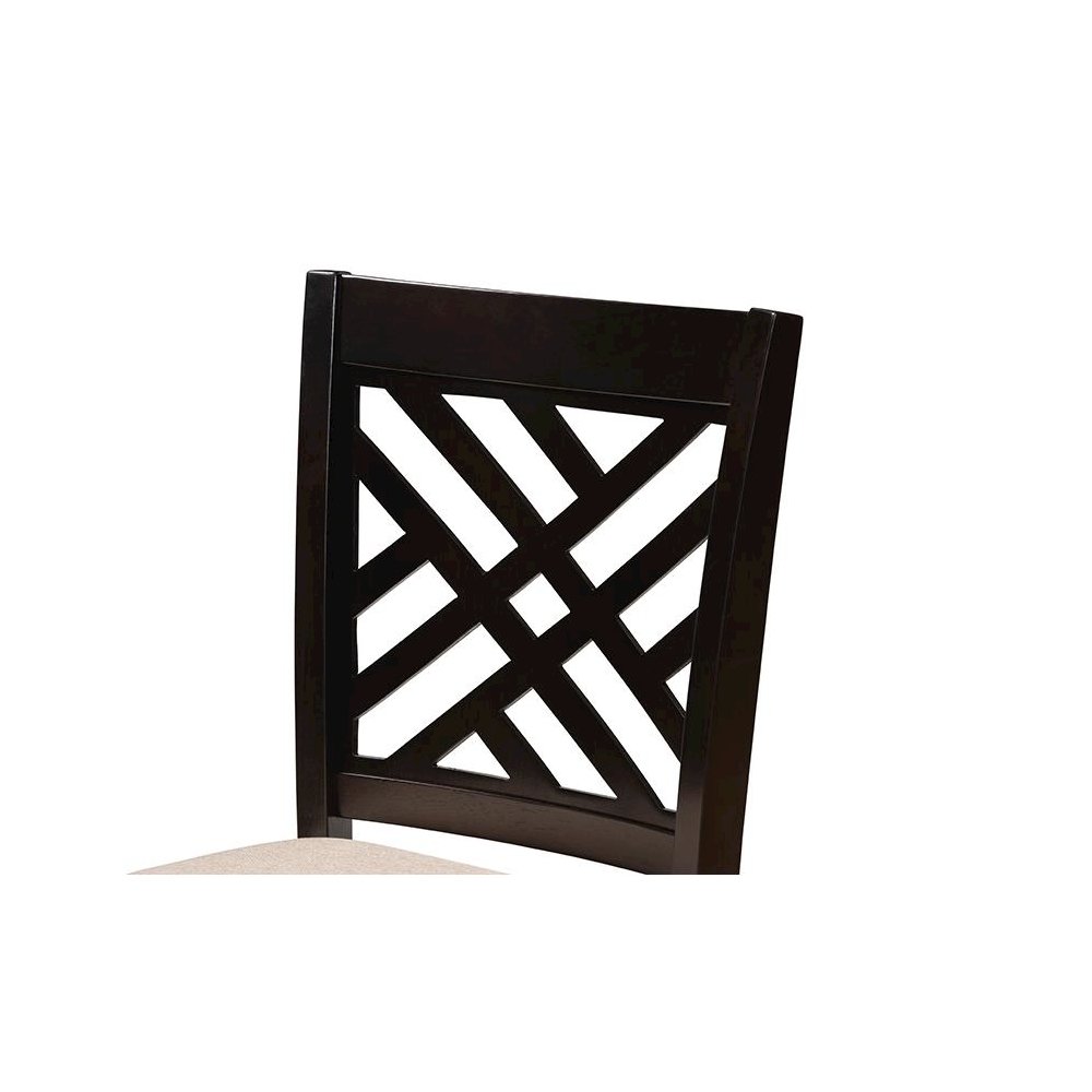 Espresso Brown Finished Wood Counter Height 2-Piece Pub Chair Set