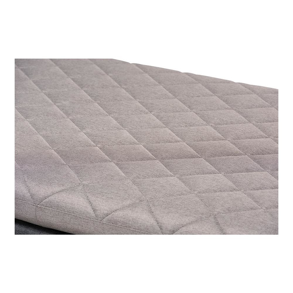 Two-Tone Grey Fabric Upholstered Walnut Finished Wood Daybed