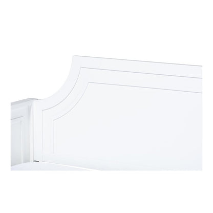 Traditional White Finished Wood Twin Size Daybed with Trundle